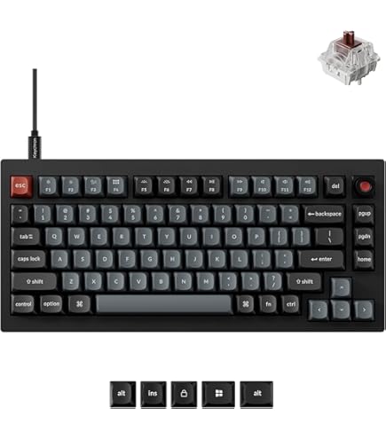 Keychron V1 Max 75%ワイヤレスキーボード Amazon.com: Keychron V1 Max 75% RGB Custom Mechanical Keyboard